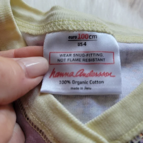 Hanna Andersson Pineapple PJs 100/4 - Picture 3 of 5